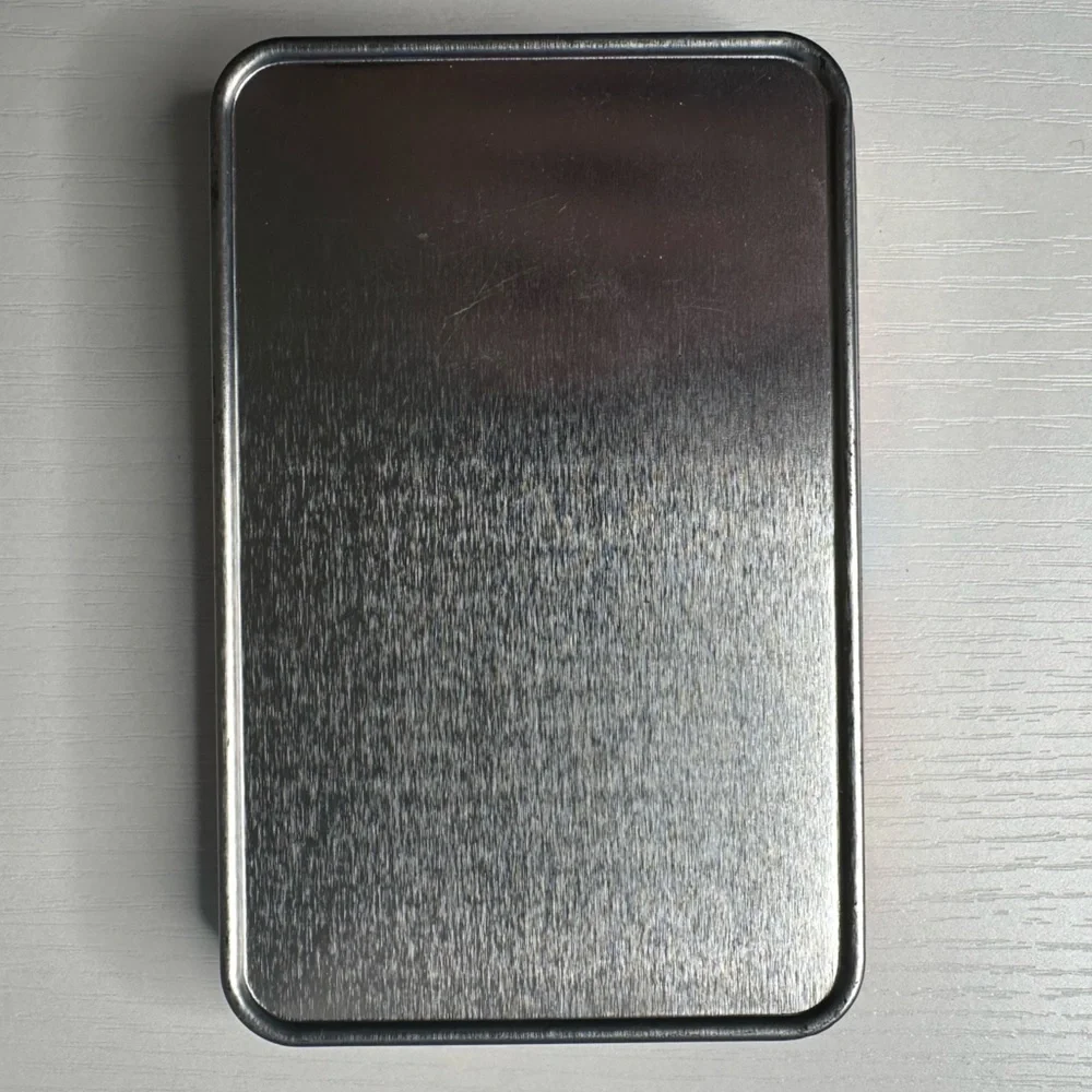 💲1 with purchase❗️ - Red Tin Box with Multicolor Circles